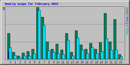 Hourly usage for February 2022
