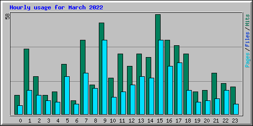 Hourly usage for March 2022