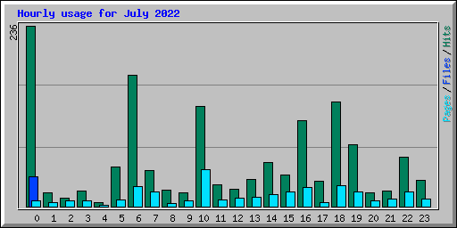 Hourly usage for July 2022