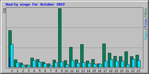 Hourly usage for October 2022
